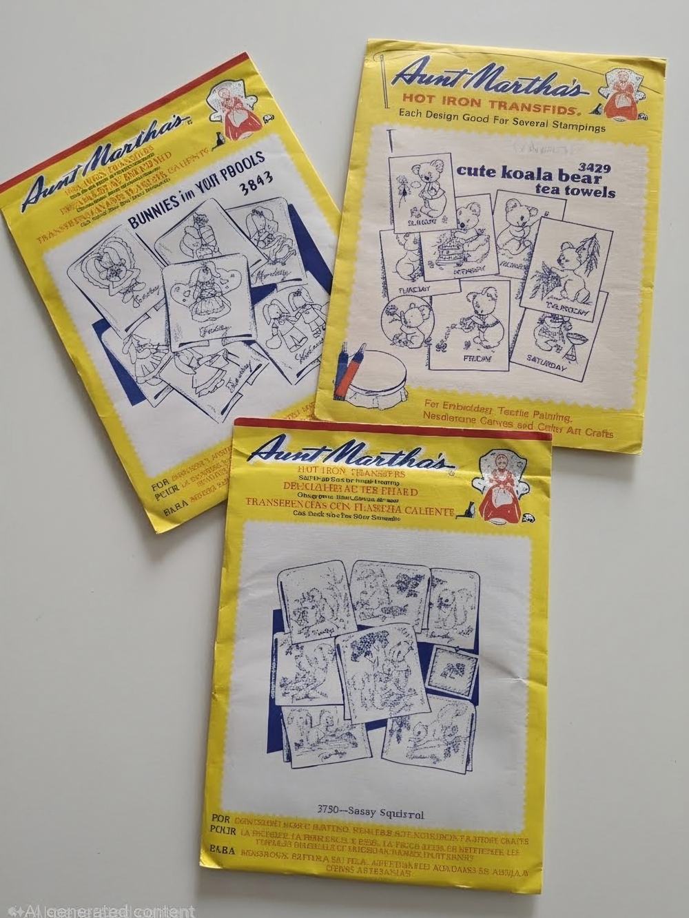 Vintage Cute Hot Iron Transfer Patterns Packets